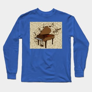 Proud Pianist Piano Lovers Wing Long Sleeve T-Shirt